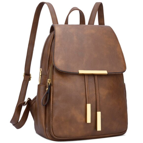 Vegan Leather Backpack Purse Chic Trendy Travel Daypack Adjustable Straps main image 5